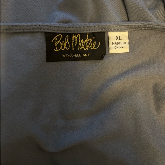 Vintage Bob Mackie Knit Blouse/Tee Sequined Tiger Embroidered Size XL Blue/Grey - Picture 5 of 5